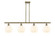 Ballston Four Light Island Pendant in Antique Brass (405|516-4I-AB-G1217-8WV)