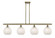 Ballston Four Light Island Pendant in Antique Brass (405|516-4I-AB-G1216-8WM)