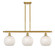 Ballston Three Light Island Pendant in Satin Gold (405|516-3I-SG-G1216-8WM)