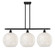 Ballston Three Light Island Pendant in Matte Black (405|516-3I-BK-G1216-12WM)