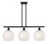 Ballston Three Light Island Pendant in Matte Black (405|516-3I-BK-G1216-10WM)