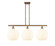 Ballston Three Light Island Pendant in Brushed Brass (405|516-3I-BB-G1217-12WV)