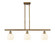 Ballston Three Light Island Pendant in Brushed Brass (405|516-3I-BB-G1217-6WV)