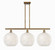 Ballston Three Light Island Pendant in Brushed Brass (405|516-3I-BB-G1216-12WM)