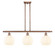 Ballston Three Light Island Pendant in Antique Copper (405|516-3I-AC-G1217-8WV)