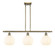 Ballston LED Island Pendant in Antique Brass (405|516-3I-AB-G1217-8WV)