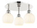 Ballston Three Light Semi-Flush Mount in Polished Nickel (405|516-3C-PN-G1217-6WV)