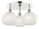 Ballston Three Light Semi-Flush Mount in Polished Nickel (405|516-3C-PN-G1216-8WM)