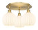 Ballston Three Light Semi-Flush Mount in Brushed Brass (405|516-3C-BB-G1217-8WV)