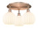 Ballston Three Light Semi-Flush Mount in Antique Copper (405|516-3C-AC-G1217-8WV)