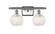 Ballston Two Light Bath Vanity in Brushed Satin Nickel (405|516-2W-SN-G1216-6WM)