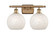 Ballston Two Light Bath Vanity in Brushed Brass (405|516-2W-BB-G1216-8WM)