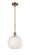 Ballston One Light Mini Pendant in Brushed Brass (405|516-1S-BB-G1216-10WM)