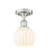 Ballston One Light Semi-Flush Mount in Brushed Satin Nickel (405|516-1C-SN-G1217-6WV)