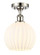 Ballston One Light Semi-Flush Mount in Polished Nickel (405|516-1C-PN-G1217-8WV)