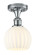 Ballston One Light Semi-Flush Mount in Polished Chrome (405|516-1C-PC-G1217-6WV)