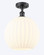 Ballston LED Semi-Flush Mount in Matte Black (405|516-1C-BK-G1217-12WV)