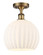 Ballston One Light Semi-Flush Mount in Brushed Brass (405|516-1C-BB-G1217-10WV)