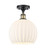 Ballston One Light Semi-Flush Mount in Black Antique Brass (405|516-1C-BAB-G1217-10WV)