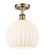 Ballston One Light Semi-Flush Mount in Antique Brass (405|516-1C-AB-G1217-10WV)