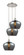 Ballston Three Light Pendant in Polished Nickel (405|113B-3P-PN-G93-L)