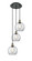Ballston Three Light Pendant in Black Antique Brass (405|113B-3P-BAB-G122-8)