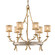Parc Royale Six Light Chandelier in Vintage Gold Leaf (68|66-06-VGL/SSL)