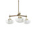 Cicero LED Chandelier in Brass/ Frosted Glass (515|2917-79)