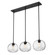 Chloe Three Light Linear Chandelier in Matte Black (224|490P10-3L-MB)