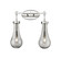 Downtown Urban Two Light Bath Vanity in Polished Nickel (405|451-2W-PN-G451-5SM)