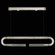 Antonia LED Linear Pendant in Silver Leaf/Brass/Smoke (48|924140-412ST)
