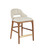 Inga Collection Counter Stool in Morel Brown/Brushed Brass (142|7000-0722)