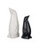 Penguin Set of 2 in White/Black (142|1200-0820)