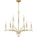 Frida Nine Light Chandelier in Aged Brass (10|FRI5032AB)