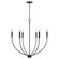 Ansley Six Light Chandelier in Matte Black (65|452161MB)