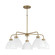 Ross Five Light Chandelier in Aged Brass and White (65|452051AW)