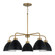 Ross Five Light Chandelier in Aged Brass and Black (65|452051AB)