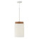 Liam One Light Pendant in Light Wood and White (65|350911LT)