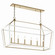 Delvin Six Light Linear Chandelier in Champagne Bronze (12|52622CPZWH)