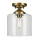 Winslow One Light Semi Flush Mount in Natural Brass (12|44033NBR)