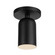 Nola One Light Semi-Flush Mount in Black (347|SF57704-BK)