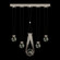 Aria LED Linear Pendant in Soft Ombre Silver (48|100006-4-24444)