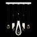 Aria LED Linear Pendant in White/Gold Accents (48|100006-2-11244)