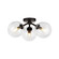 Cassia Three Light Semi-Flush Mount in Matte Black/Clear Glass (452|SF549315MBCL)