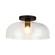 Sylvia One Light Semi-Flush Mount in Matte Black/Clear Glass (452|SF515712MBCL)