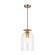 Sylvia One Light Pendant in Brushed Gold/Clear Glass (452|PD515408BGCL)