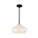 Krysta One Light Pendant in Matte Black/Opal Glass (452|PD424514MBOP)