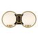Alhambra Two Light Bathroom Vanity in Matte Black w/Warm Brass (51|8-6180-2-143)
