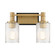 Concord Two Light Bathroom Vanity in Matte Black with Warm Brass (51|8-1102-2-143)