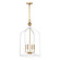 Sheffield Four Light Pendant in White w/Warm Brass Accents (51|7-7802-4-142)